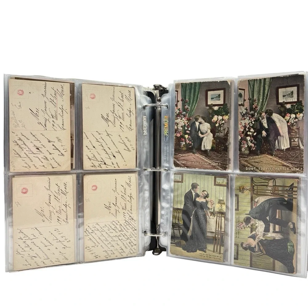 Lot Of 196 Vintage Couples Story Series Postcards Romance/Romantic